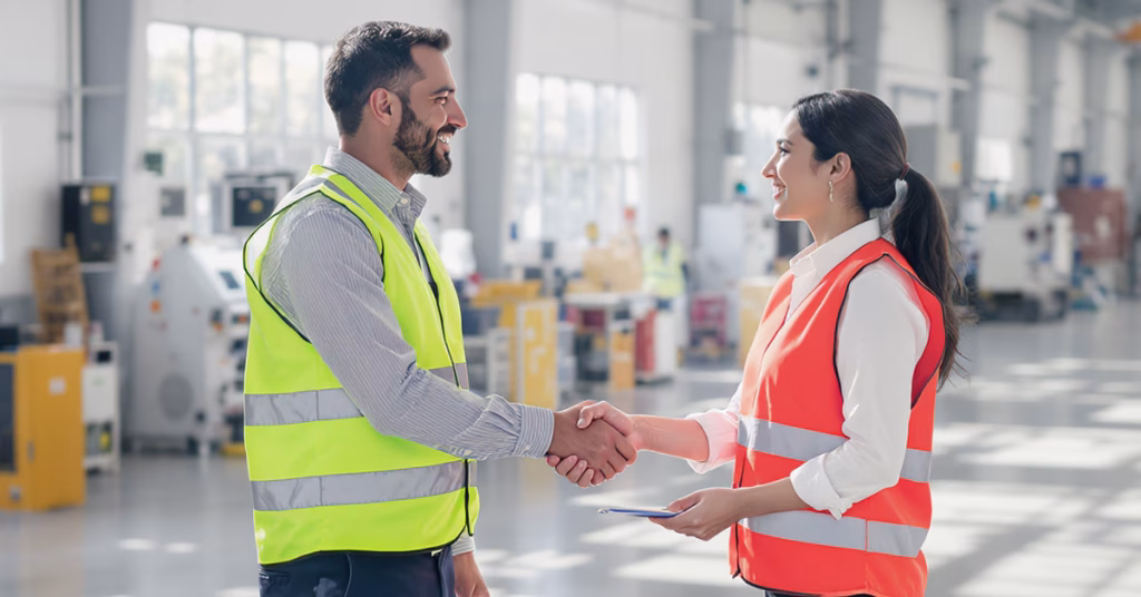 supplier relationship management industrial procurement handshake